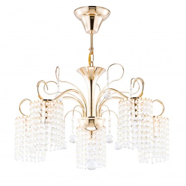 Люстра FR1127-PL-05-G Leona Crystal Freya